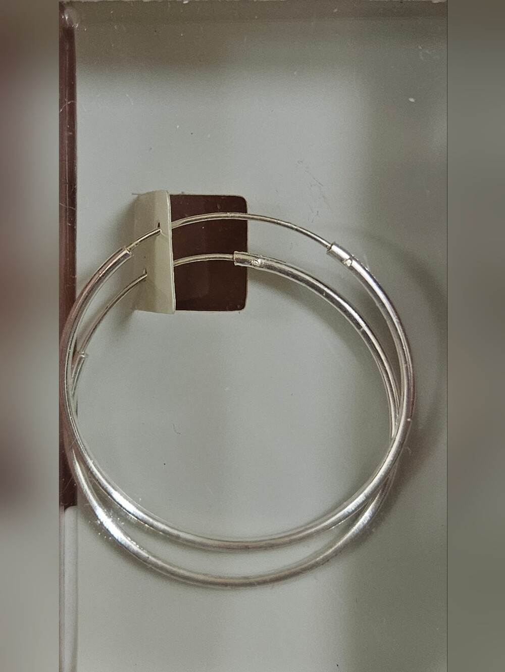 I AM STERLING SILVER SIMPLE DAINTY 1 INCH ROUND HOOP HOOPS EARRINGS
